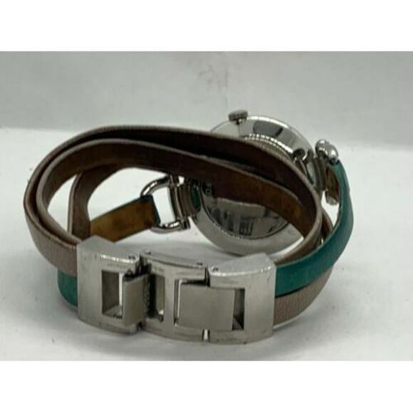Fossil ES3224 Women's Watch Analog White Dial Beige Teal Leather Band 32mm D386 - Picture 9 of 9